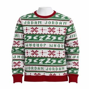 Jordan Boys Holiday Sweater Size L New With Tags Christmas Ugly Sweater Jumpman